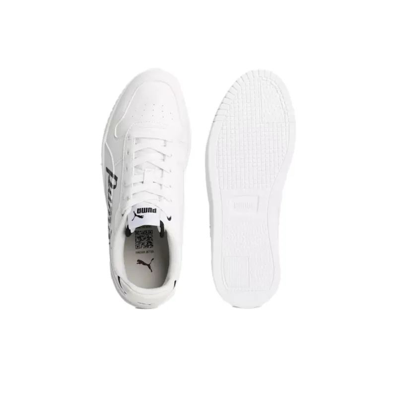 PUMA Carina Street Anti-Slip Wear-Resistant Low-Top Skateboard Shoes Women's White Black-3