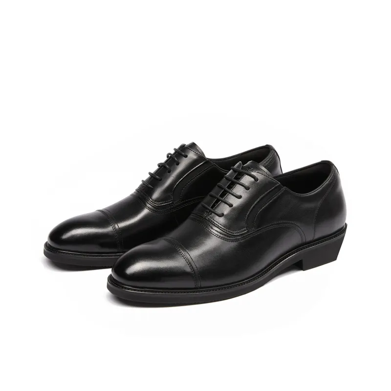 SEVEN Dress Shoes Men Low Top Black-1