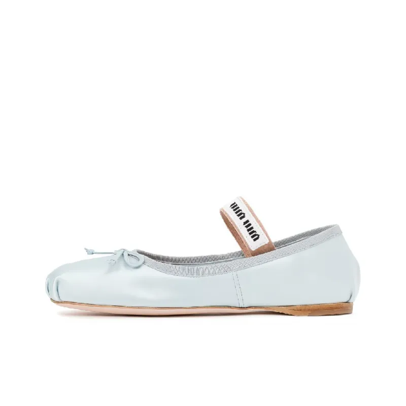 MIU MIU Mary Jane Shoes Women's Light Blue-0