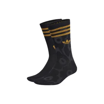 Adidas Originals x Marimekko Mid Calf Socks Unisex 2 Pack Black