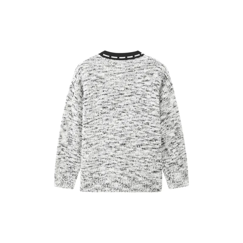 LEDIN Sweater Women's Black White Polka Dot-1