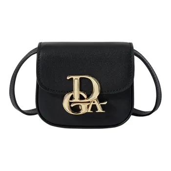 DEGAIA Cow Leather Crossbody Bag Shoulder Bag Small Size Women's Black And White/Raw White/Rose Red