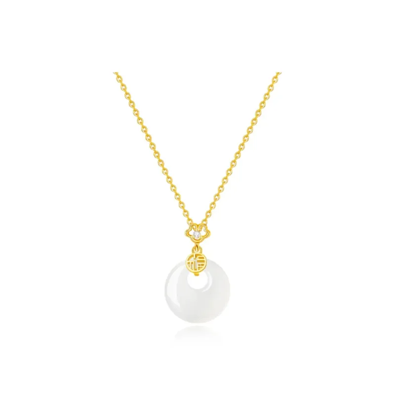 Green Craftsman Chalcedony Necklaces Women's-0