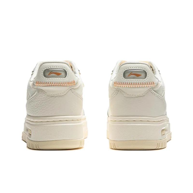 LiNing Future C1 Abrasion Resistant Slip Resistant Low Top Skateboard Shoes Women's Beige-4