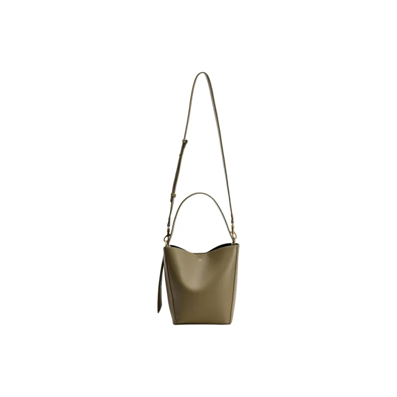 ZARA Polyurethane Bucket Bag Handbag Shoulder Bag Women's Green-8
