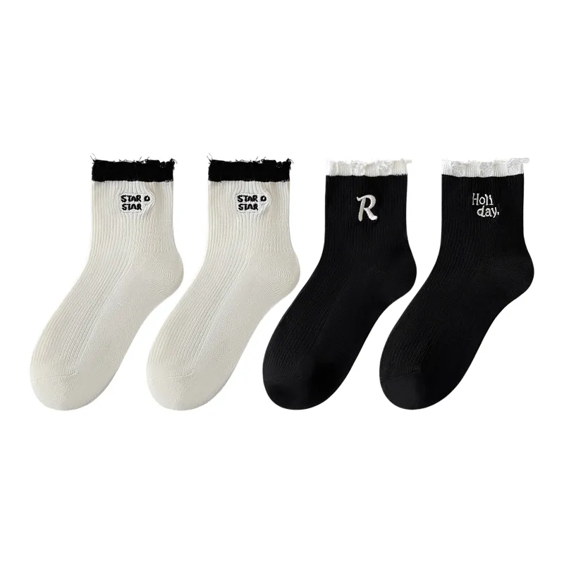XXLLG Mid Calf Socks Women's 4 Pack-1