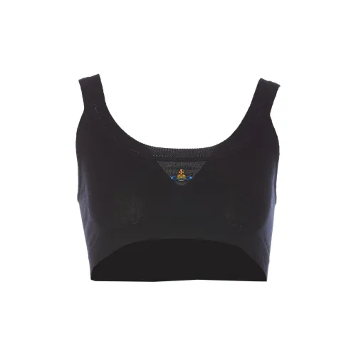Vivienne Westwood Orb Embroidered Knit Cropped Top