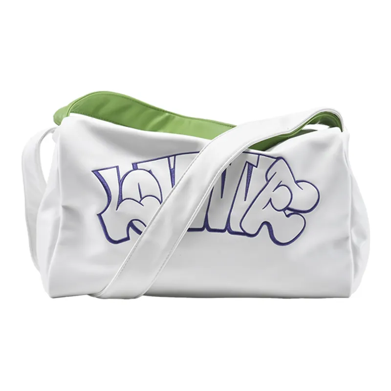 LOVVVVE PU Fitness Yoga Bag, Shoulder Bag, Crossbody Bag Women's White-2