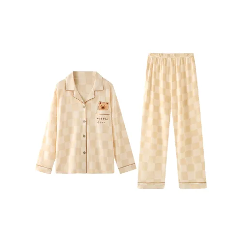 Tianmicat Pajama Set Women's Apricot