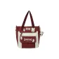 Red Shoulder Bag with Charm and Badge