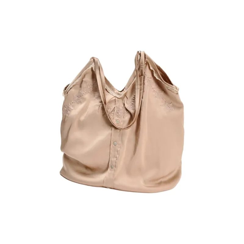 ZARA Polyester Tote Bag Shopping Bag Handbag Shoulder Bag Women's Pink-3