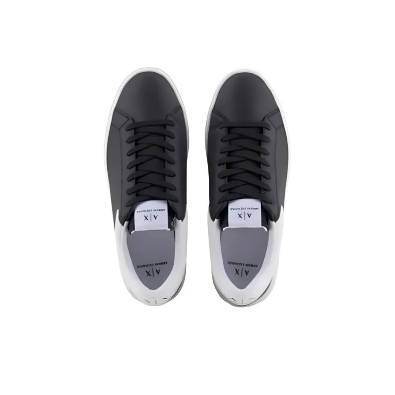 ARMANI EXCHANGEAE Low Top Skateboard Shoes Men's Black White-3