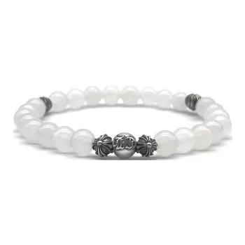 Chrome Hearts White Agate Bracelets Unisex Gray White