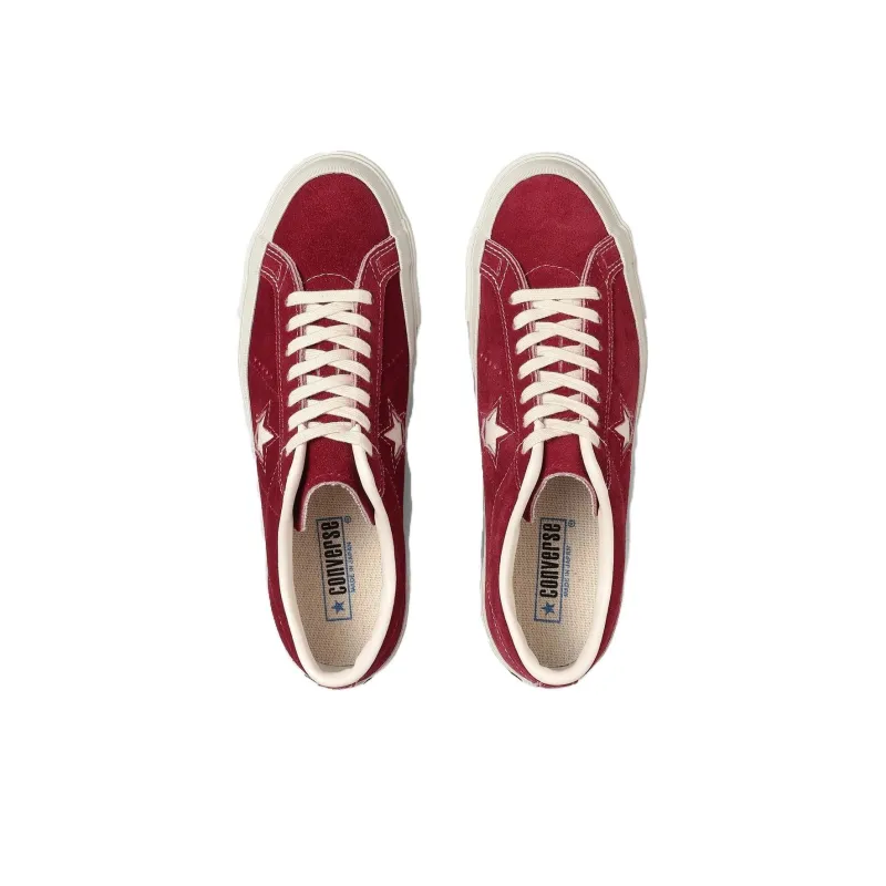 Converse One Star Anti Slip Wear Resistant Low Top Canvas Shoes Unisex Red-3