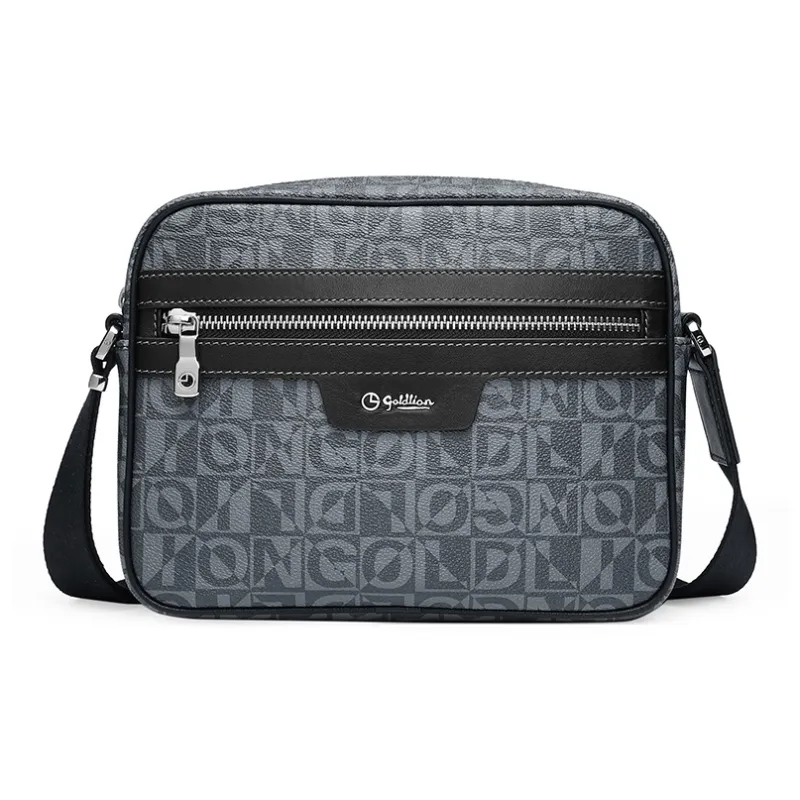GOLDLION PVC Crossbody Bags Medium Size Men's Gray-0