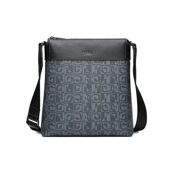 GOLDLION PVC Crossbody Bags Shoulder Bags Medium Size Men's Gray