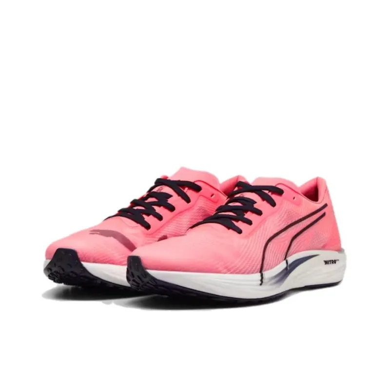 PUMA Liberate Nitro Cushioning And Breathable Low Top Running Shoes Men's Pink-2