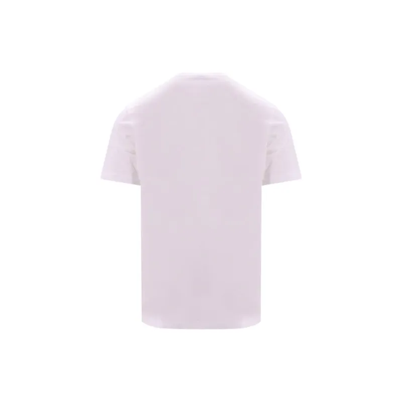 VERSACE Crew Neck Short Sleeved Rhinestone Print Pullover Short Sleeved T Shirt Men's White-1