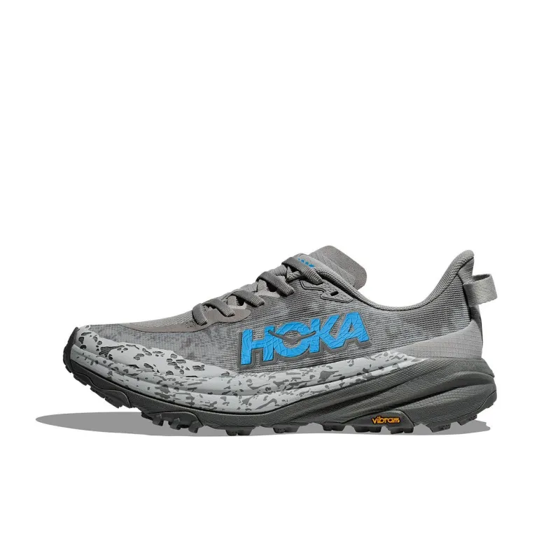 HOKA ONE ONE SPEEDGOAT 6 Slip Resistant Low Top Running Shoes Women's Gray Blue-0