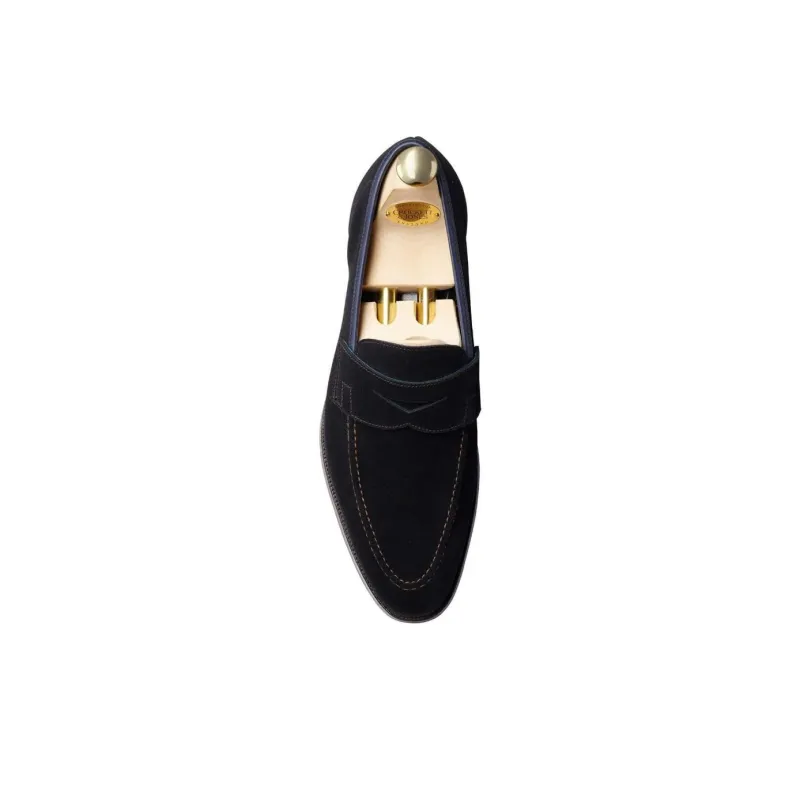 CROCKETT & JONES Teign Loafers Men's Marine Blue-3