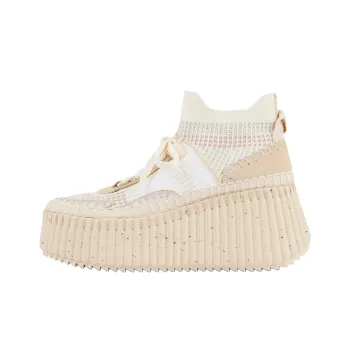 Chloe Nama Mid Top Casual Shoes Women's Beige