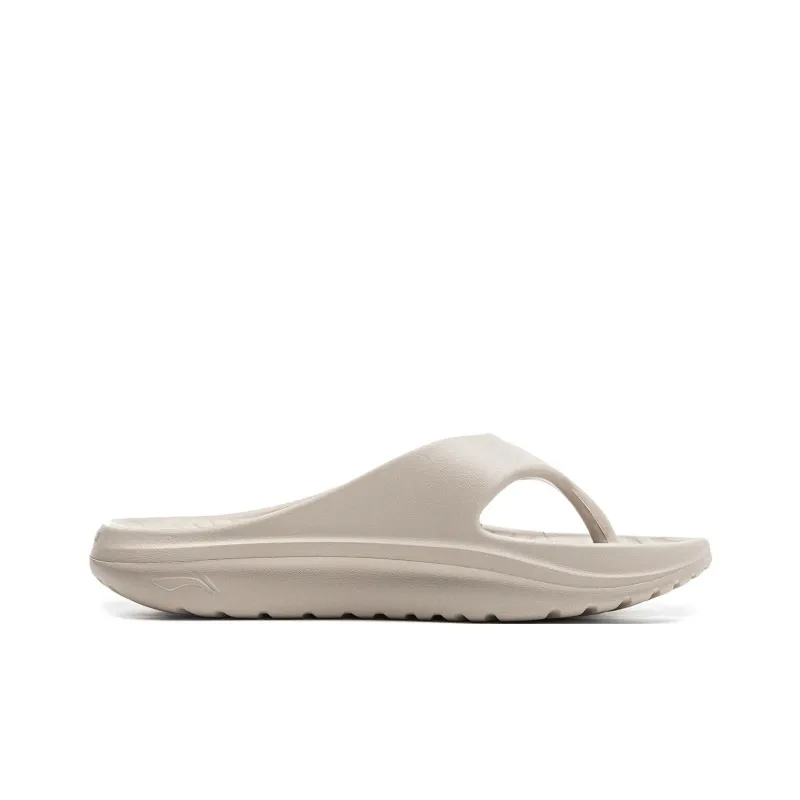 LiNing Abrasion Resistant Slip Resistant Flip Flops Unisex Gray-1