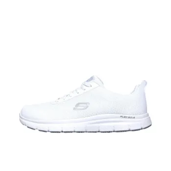 Skechers Work Flex Advantage Bendon SR Slip Resistant, Abrasion Resistant, Breathable Low Top Casual Shoes Men's White