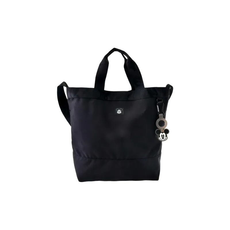 Disney Mickey Series Polyester Tote Bag Shopping Bag Shoulder Bag Crossbody Bag Handbag Regular Unisex Black-0