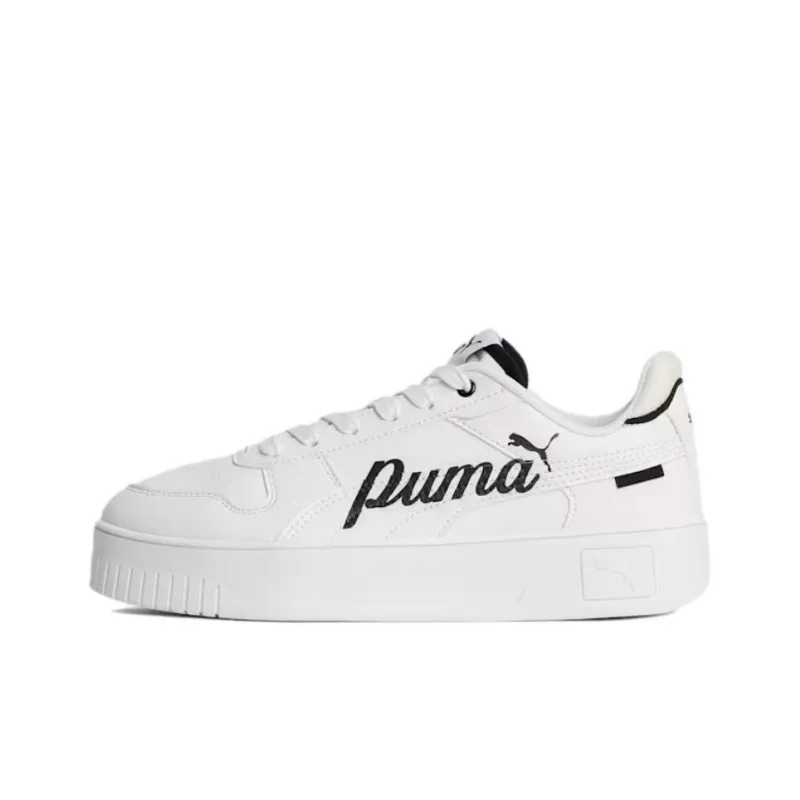 PUMA Carina Street Anti-Slip Wear-Resistant Low-Top Skateboard Shoes Women's White Black-0