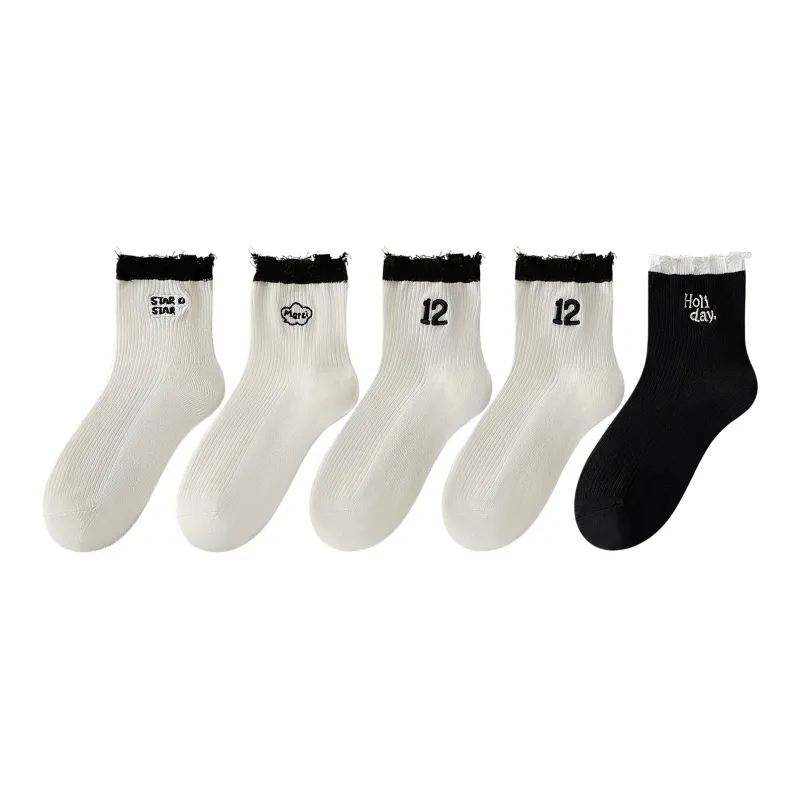 XXLLG Mid Calf Socks Women's 5 Pack-1