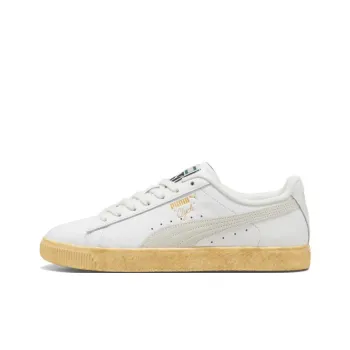 PUMA Clyde Anti Slip Wear Resistant Low Top Skateboard Shoes Unisex White Yellow