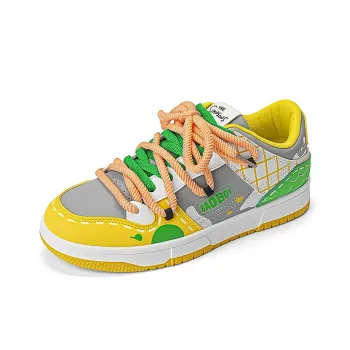 The Simpsons Cushioning Anti-Slip Wear-Resistant Breathability Low-Top Casual Shoes Unisex Yellow Green