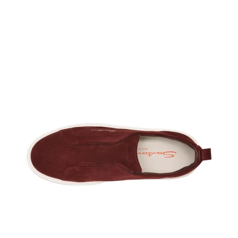 Santoni Low Top Skateboard Shoes Women's Burgundy-4