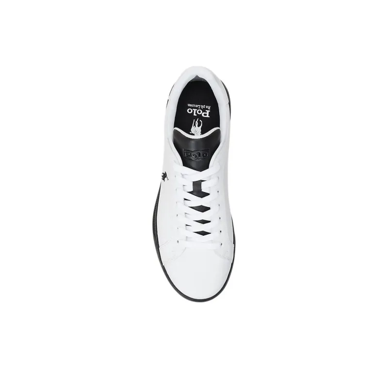 Polo Ralph Lauren Heritage Court II Low-Top Skateboard Shoes Men's White-3