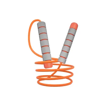 BSELEON Fitness Training Non Countable Jump Ropes Fitness Crowd PVC Rope, Foam Controller 2.4m