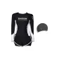 Black White Two-Piece Set (Swimsuit+Swimming Cap)