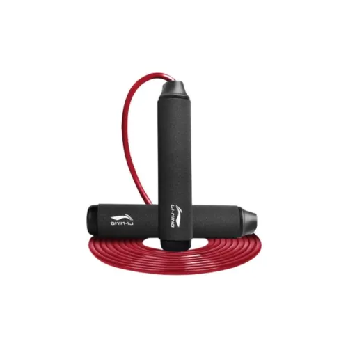 LiNing Fitness Training Non Countable Jump Ropes Fitness Crowd PVC Rope PP Foam Controller 2.8m Black Red
