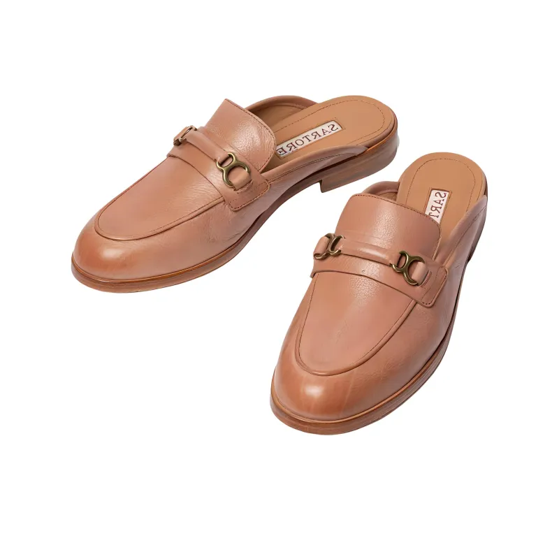 SARTORE Abrasion-Resistant Wrap-toe Slippers Women's Brown-2