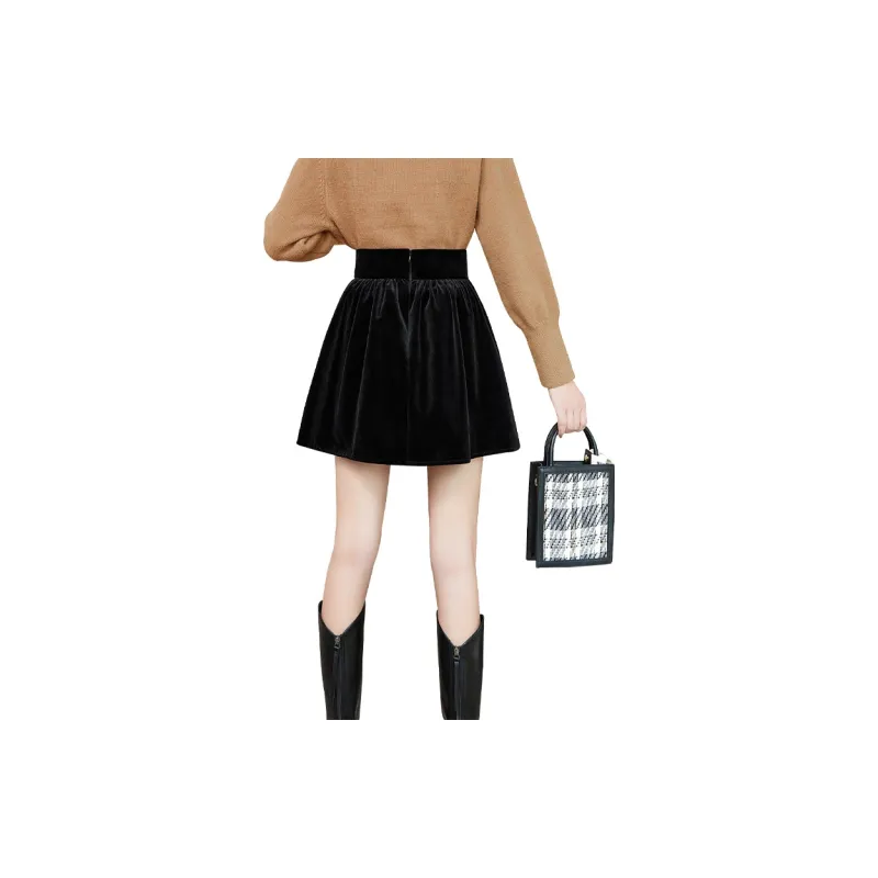 TOUCH Casual Short Skirts Women's Black-1