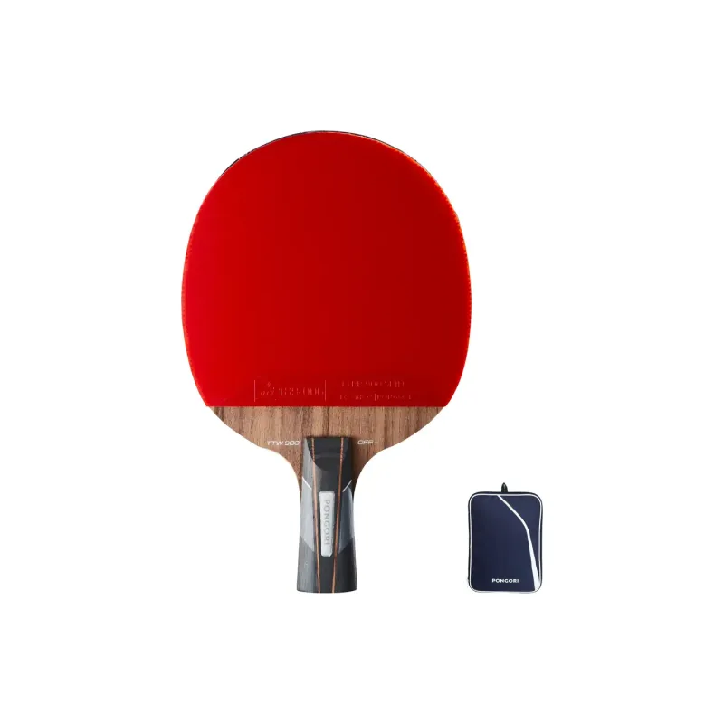 DECATHLON Ping Pong Paddles Unisex Penhold Grip+Shuttlecock Racket Cover-0