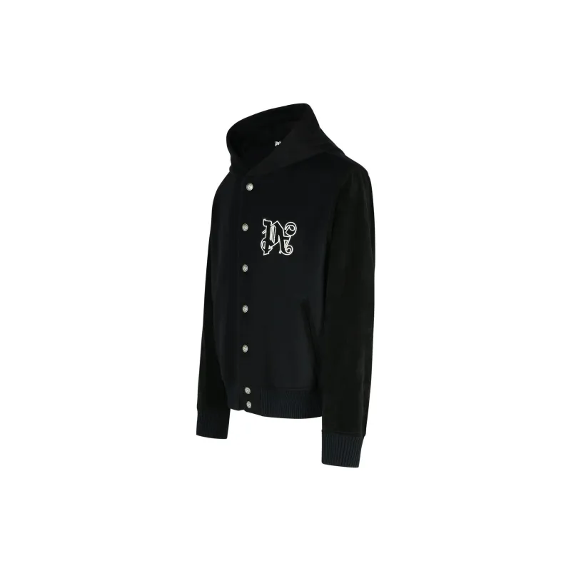 PALM ANGELS Monogram Embroidered Bomber Jacket-2