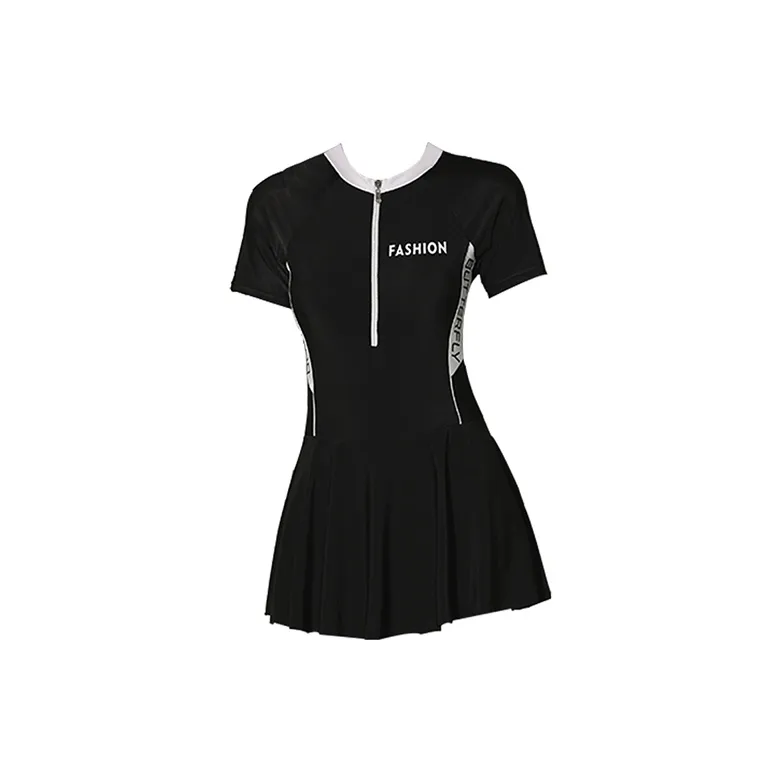 LEACCO Swimming Sets Polyamide Polyester Elastane Pool Women's Black-0