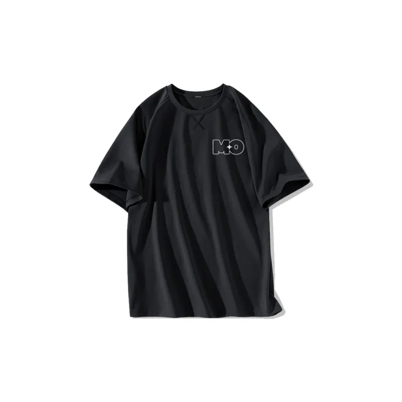 MINISO T Shirts Unisex Black Inspirational Font Chest Logo _ Inspirational Font Back Logo-1