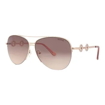 GUESS Metal Aviator Sunglasses Women's Gold