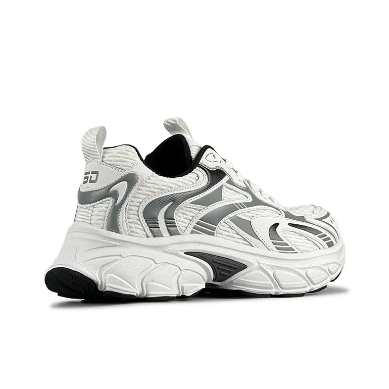 LuzaoT SUPER DRAG Chunky Sneakers Unisex Low Top White ./Gray-4