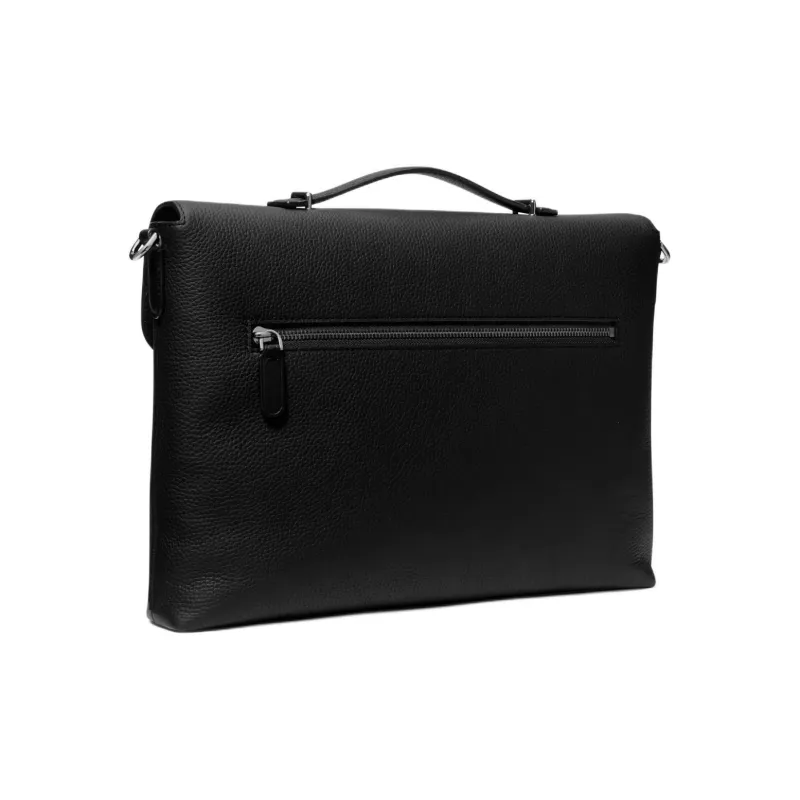 MICHAEL KORS Hudson Cow Leather Crossbody Handbag, Briefcase Men's Black-1