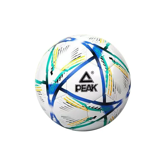 PEAK Size 5 Soccer PVC Machine Stitched Soccer Ball Unisex Blue White-2