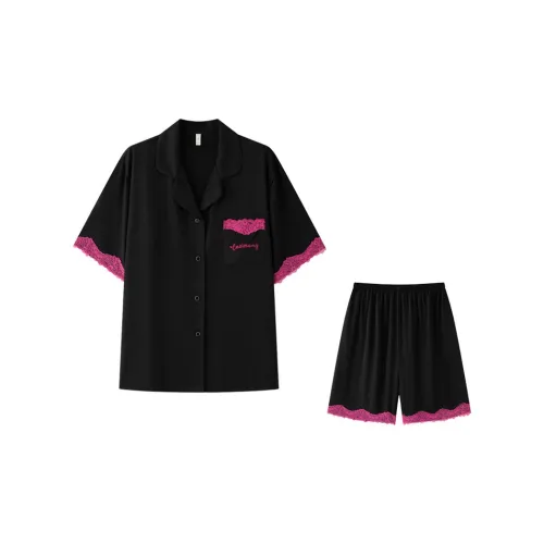 MIIOW Pajama Set Women's Elegant Black