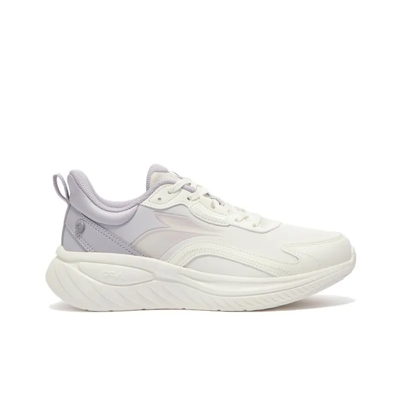 361° Non slip Lightweight Low Top Casual Running Shoes Women's White Purple-1