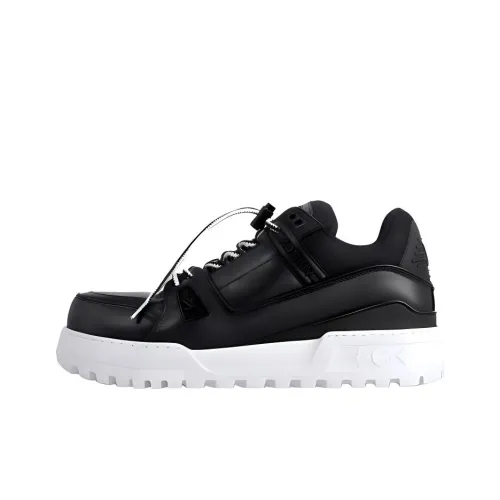 LOUIS VUITTON Trainer Maxi Casual Shoes Unisex Low-Top Black